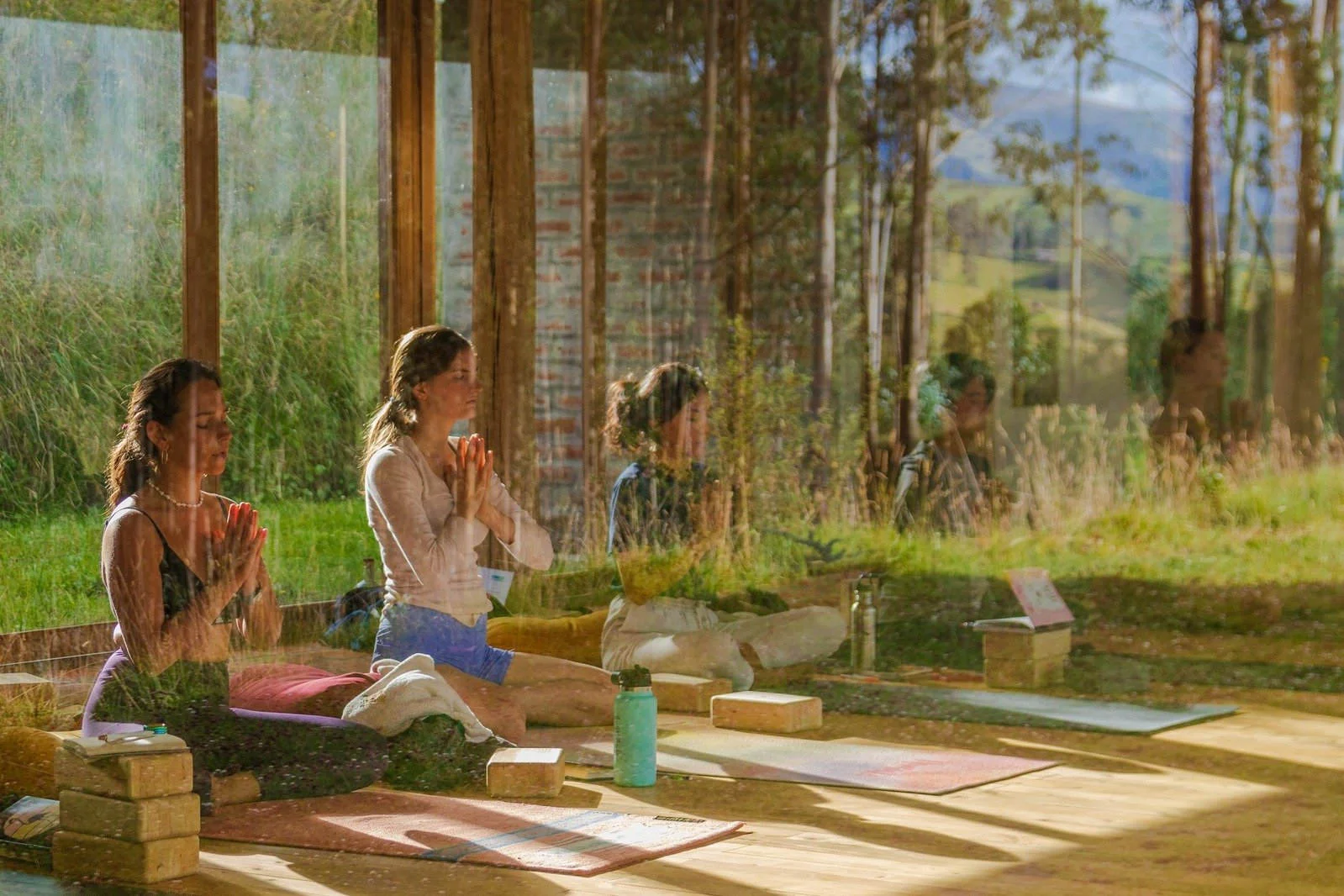 Yoga Meditation Practice at Trimurti Yoga Ecuador